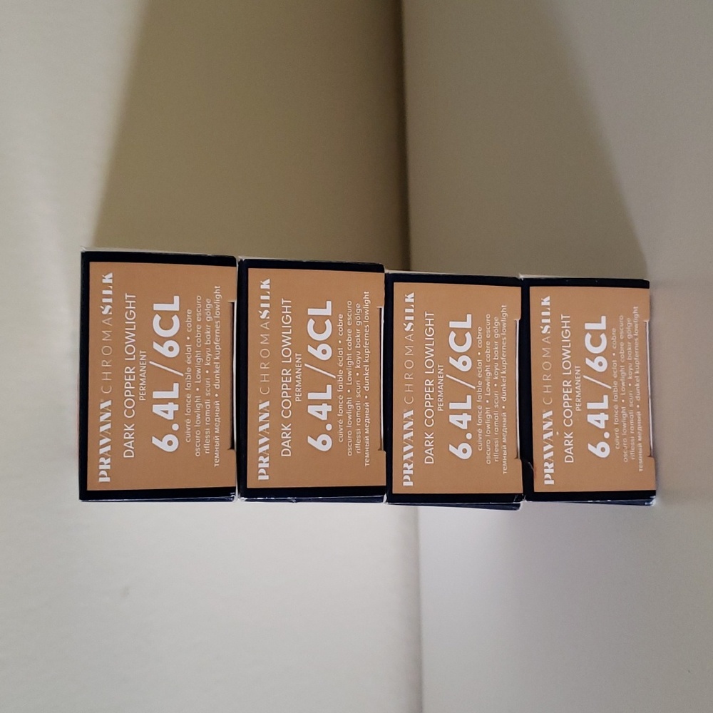 NIB (4) Pravana Chromasilk 6.4L/6CL Dark Copper Lowlight (4 in lot)